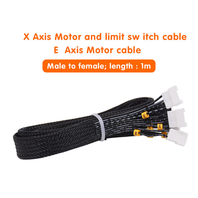 Cable de extensión del interruptor de límite del Motor del eje X/Y/Z/E, Detector de filamentos de 1M de longitud para piezas de impresora 3D Ender-3 CR10 de Ender-5