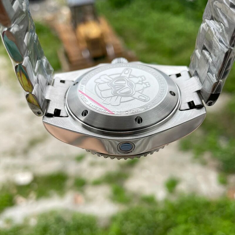 Новинка, механические наручные часы STEELDIVE 1000 м, водонепроницаемые Роскошные мужские часы с большим водяным призраком, супер синие светящиеся часы для дайвинга