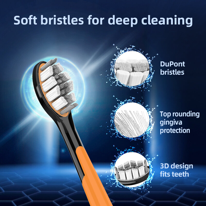 SUBORT S9 brosse à dents électrique sonique sans fil USB Rechargeable brosse à dents blanchissant étanche brosse à dents automatique Ultra sonique