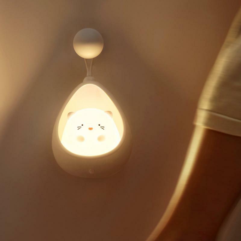 Новая светодиодная лампочка, Индукционная лампочка для тела человека, Usb-зарядка, украшение для дома, прикроватная креативная подвеска, силиконовая настенная лампочка