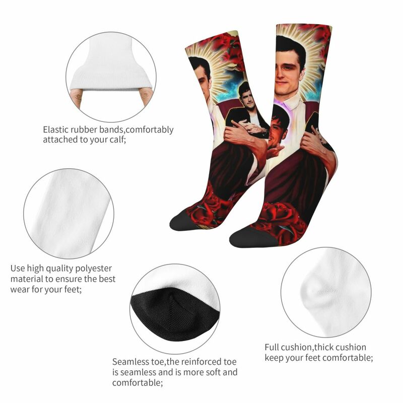 Calcetines de tubo medio antideslizantes para hombre y mujer, medias Retro de Saint mr. Hutcherson, película, TV, Actor, Harajuku, Otoño e Invierno