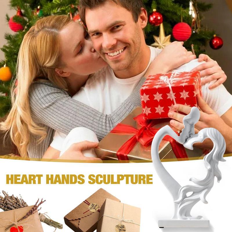 Kiss Sculpture Lovers Sculpture Romantic Decorative Lovers Kiss Art Figurine Statue For Home Desktop Tabletop Ornament