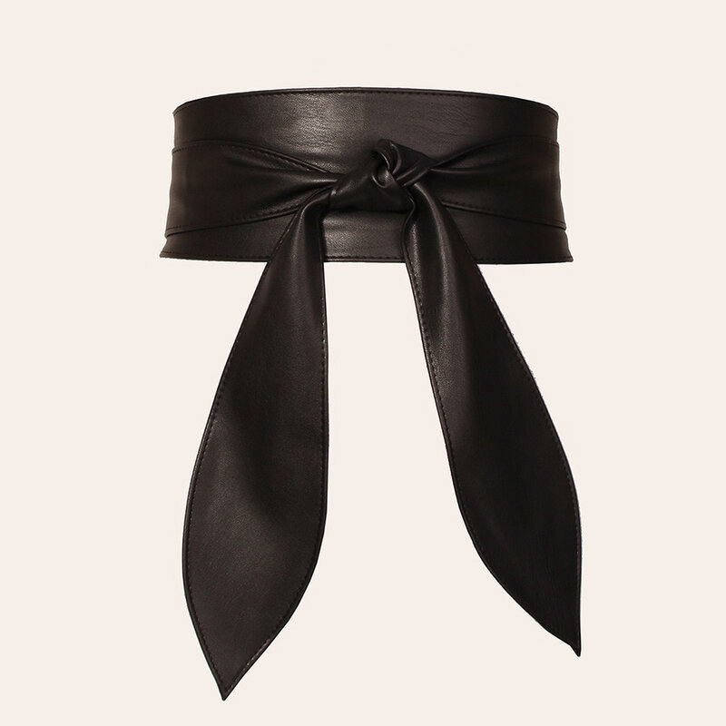 Cintura de fita ultra longa para mulheres, larga e de alta qualidade, versão coreana, decoração suave e elegante do laço, acessórios para cinto, novos