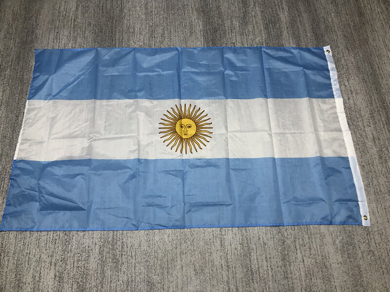 ZXZ 무료 배송 아르헨티나 국기 90*150cm 폴리 에스테르 arg ar 아르헨티나 국기 실내 옥외 장식