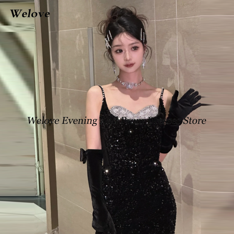 Sequin Mermaid Simple Formal Occasion Wedding Party Dress 드레스 Tulle Prom Gowns Evening Dresses for Special Events