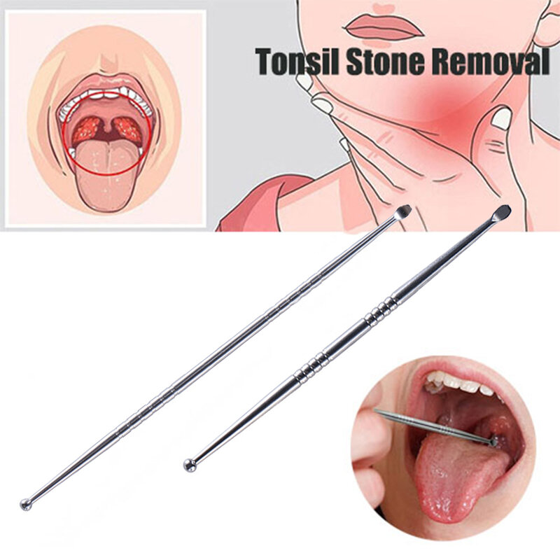 1 pz rimozione della pietra del Tonsil rimozione del cerume rimozione dell'acciaio inossidabile strumenti per la pulizia della bocca rimozione della pietra del Tonsil assistenza sanitaria