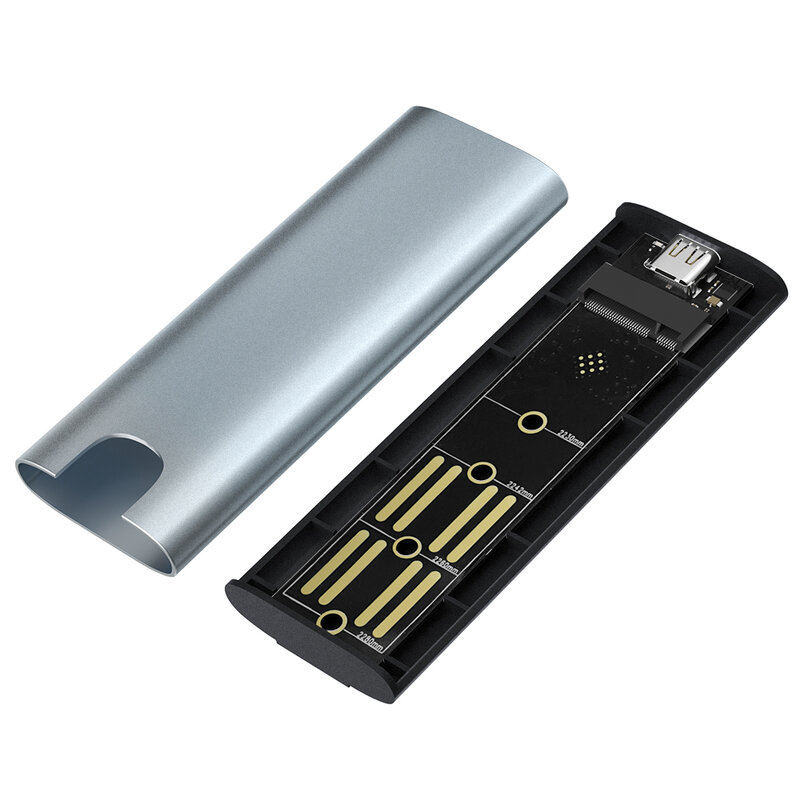 SSD M.2 NVMe SSD Enclosure Adapter อลูมิเนียม10 Gbps USB C 3.1 Gen 2 NVMe PCIe M-Key solid State ไดรฟ์ภายนอก Enclosure