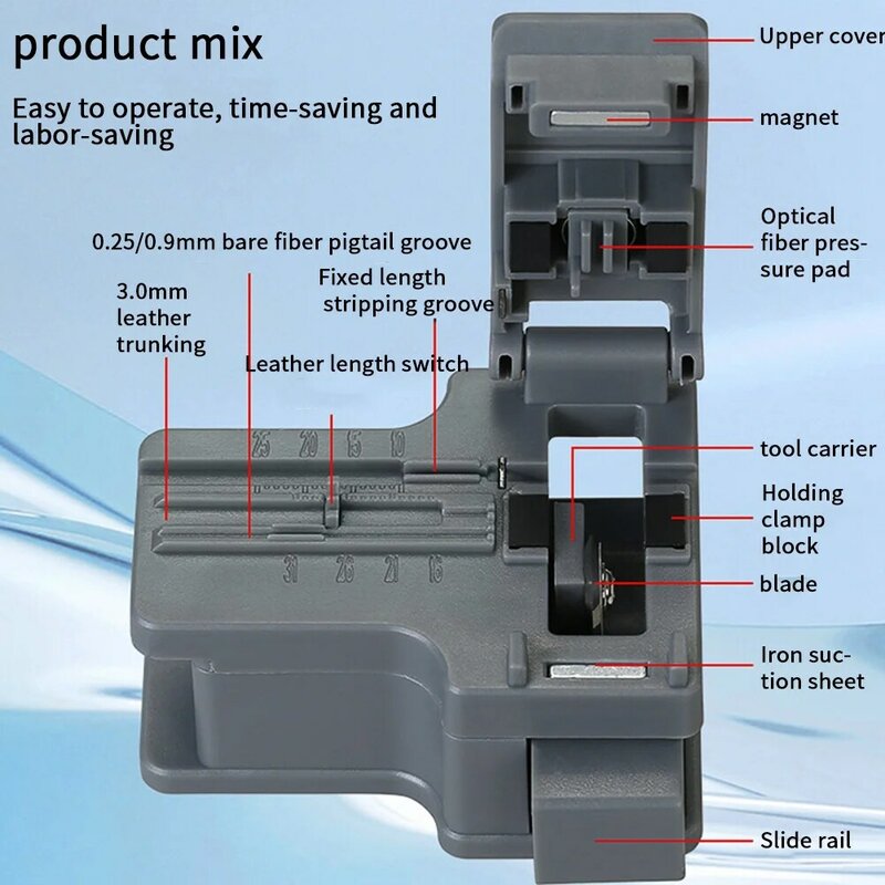Mini fibra óptica cortador x01 ftth, cortador pequeno cabo de alta precisão, ferramenta de conexão fria, 1 parte