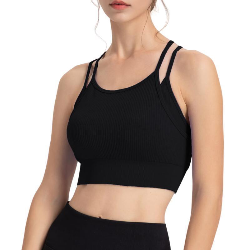 Top Woman Fitness sport Yoga Gym Threaded Bra workout Active Quick Dry Sportswear Workout Vest Training shirt Underwear Clothing