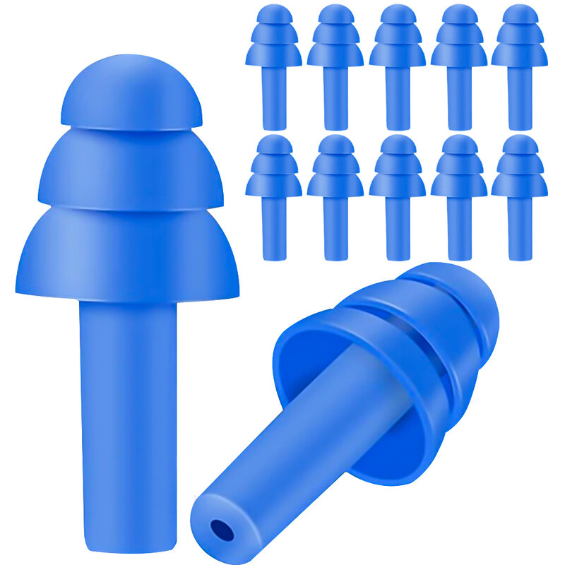 Impermeável Soft Silicone Earplugs, natação Ear Plugs, redução de ruído reutilizável, dormir Ear Plugs, protetor com caixa, 1-20 pares