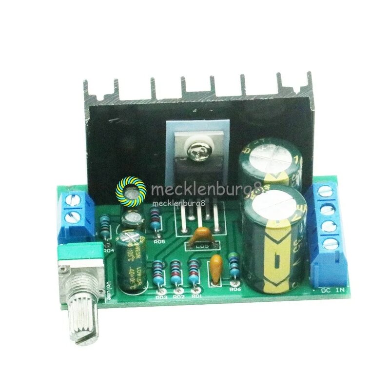 Módulo de placa amplificadora de potencia de Audio Mono de un canal, TDA2050, DC 12-24V, 5W-120W, 1 canal, nuevo