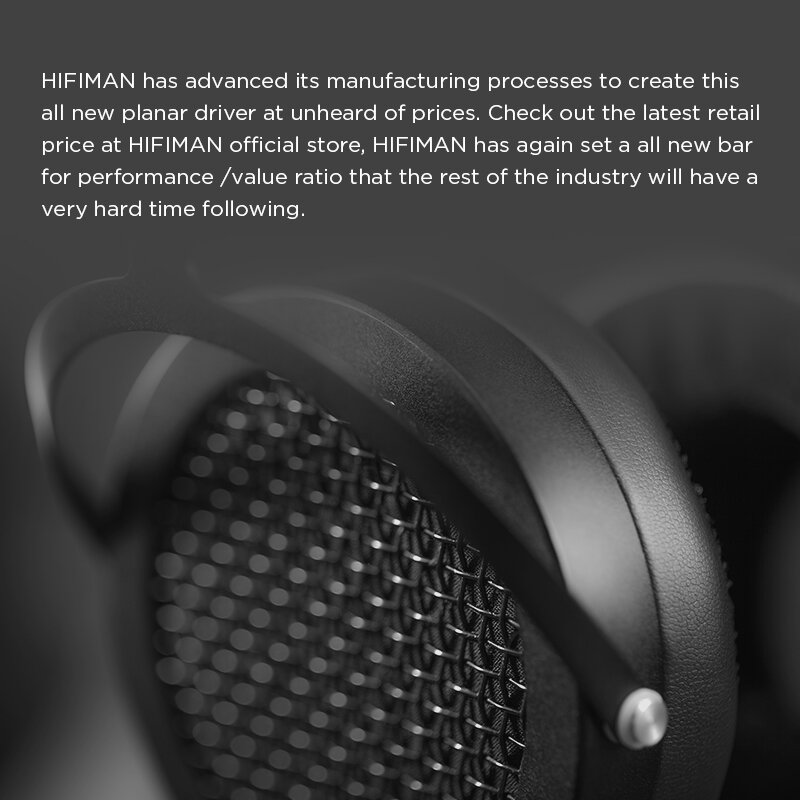 HIFIMAN SUNDARA – écouteurs magnétiques Planar (noir), oreillettes surdimensionnées, Design haute fidélité, boîtier métallique