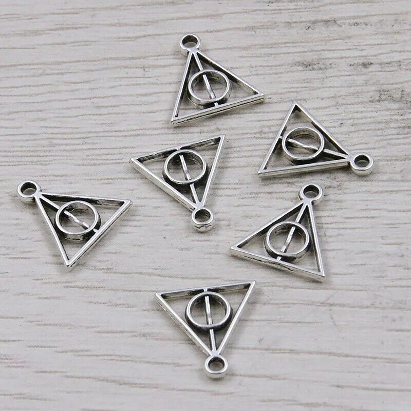 30pcs Charms Hallows Deathly Antique Pendants For DIY Jewelry Bracelet Necklace Making  Handmade Craft