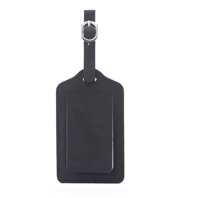 New PU Leather Travel Luggage Tags Travel Accessories Men Women Baggage Name Tags Suitcase Address Label Holder Luggage Tag