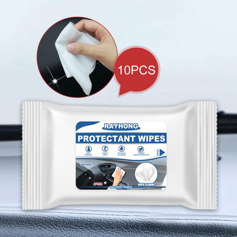 Toallitas de limpieza automática para el cuidado del automóvil, toallitas húmedas para interiores, limpiador potente, toallitas protectoras para consola