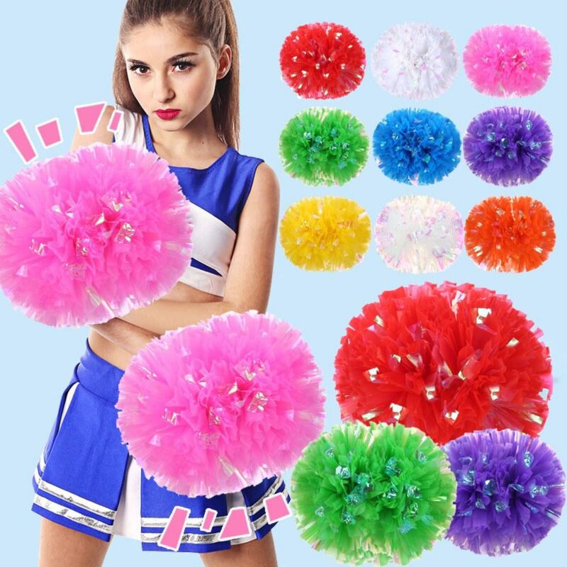 25cm gra pompony wysokiej jakości 9 kolorowe kwiaty piłka cheerleaderek sportowe cheerleaderek