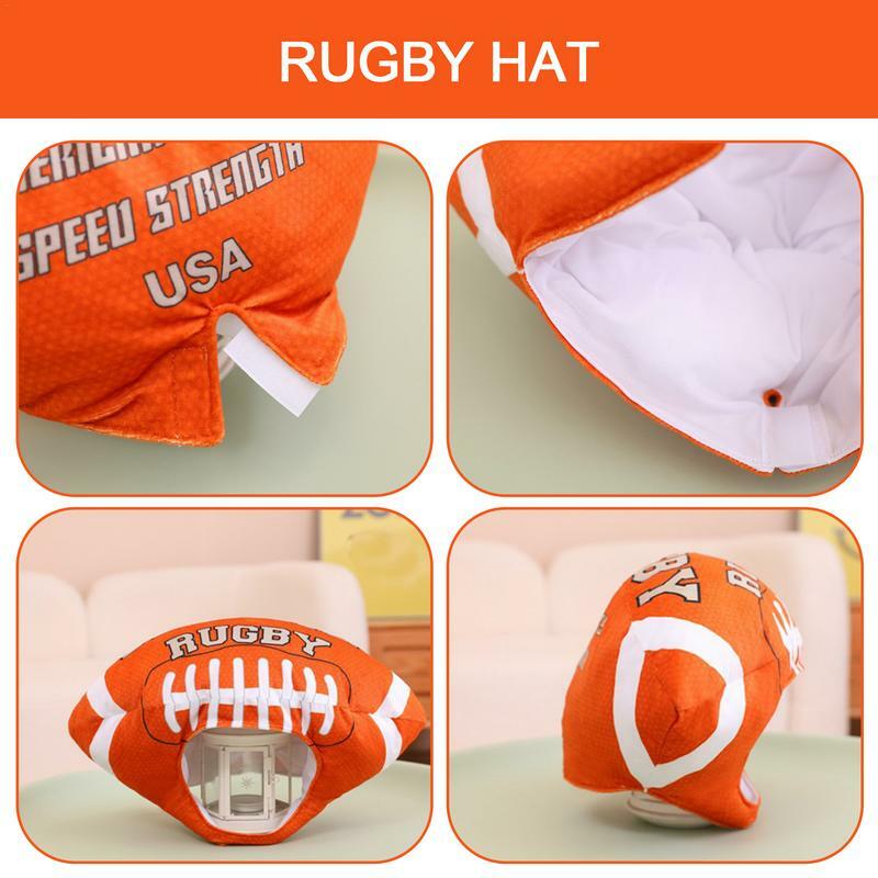 Rugby Shaped Hat Unisex Roleplay Costume Novelty And Creative Festival Hat For Fan Must-Haves Party Favors Sports-Themed Events