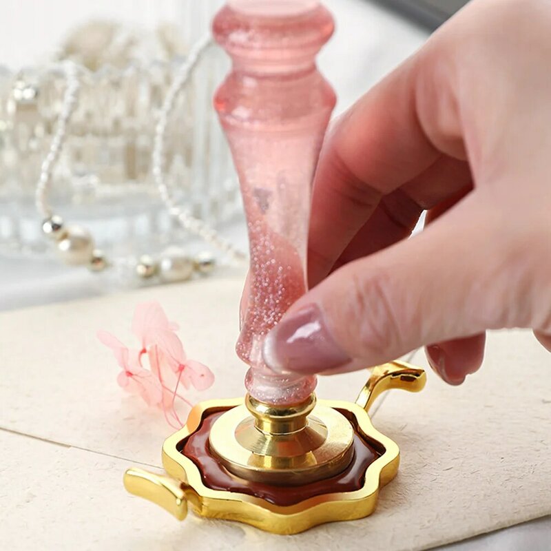 Metal Wax Seal Molds Silicone Wax Seal Stamp DIY Craft Adhesive Waxing for Wedding Invitations Envelopes Cards Gift Wrapping