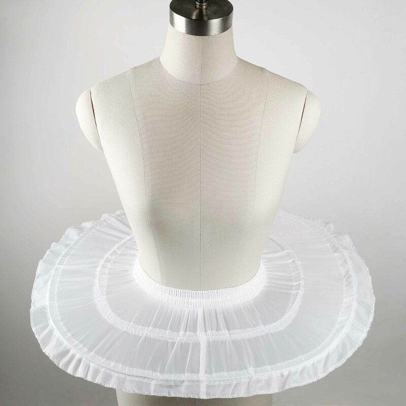 E JUE SHUNG Ball Gown Ballet Underskirt Short Dress Cosplay Petticoat 2 or 3 Bones Puffy Lolita Petticoat  Rockabilly Crinoline