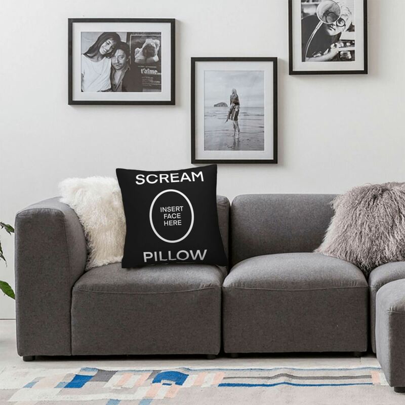 Poliéster fronha com zip para casa, fronha decorativa com design de parafuso, para o sofá