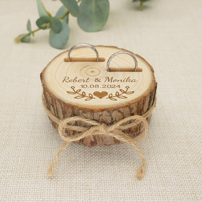 Custom Wedding Ring Box Personalized Wooden Wedding Rings Box Rustic Wedding Box Engagement Ring Holder Proposal Ring Pillow
