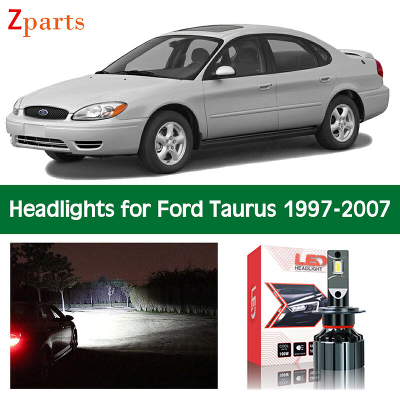 Lampu Mobil untuk Ford Taurus 1997 - 2007 Lampu Depan LED Lampu Sorot Rendah Lampu Mobil Super Terang Aksesori Lampu Pencahayaan 12V