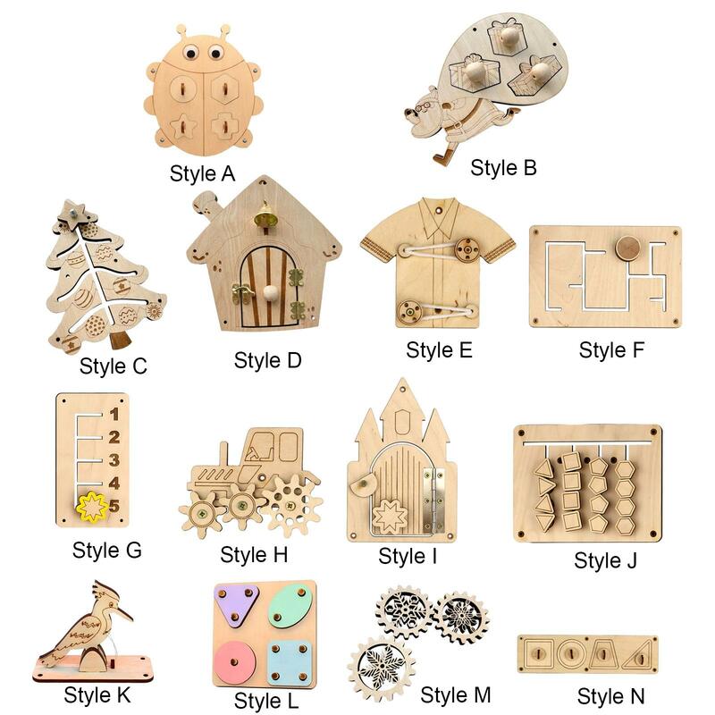 Montessori Drukke Board Diy Materiaal Draagbare Basisvaardigheid Vroege Educatie Speelgoed Voor Kinderen Van 3 4 5 6 Reizen Verjaardagscadeaus