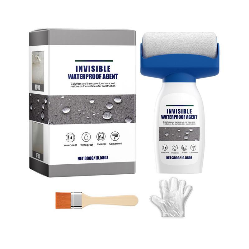 Transparent Waterproof Glue Sealant Waterproof Insulating Sealant Glue Water-Based Odor-Free Coating With Roller And Gloves For