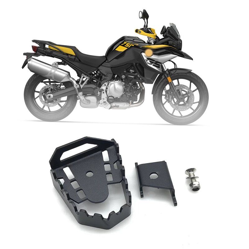 Extensión de Pedal de freno trasero para motocicleta, placa de punta de paso, extensión de almohadilla de clavija para BMW F750GS F850GS 2019-2021