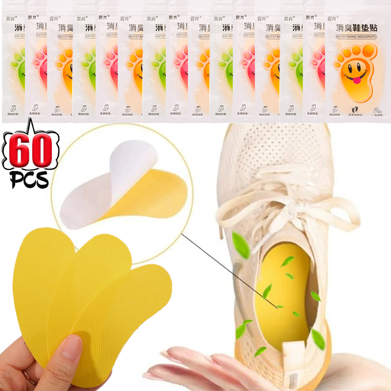Scarpe antiodore deodorante Patch limone miele sapore di pesca piede lenitivo soletta adesivi antibatterico antitraspirante cura dei piedi