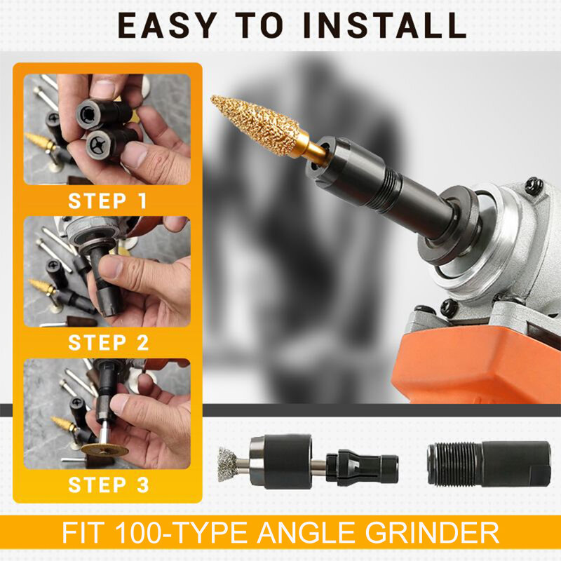 3/6mm Angle Grinder Modificado Adaptador para Straight Grinder Chuck para 100 tipo Angle Grinder M10 * 1.5 Thread Corte Ferramenta de Madeira
