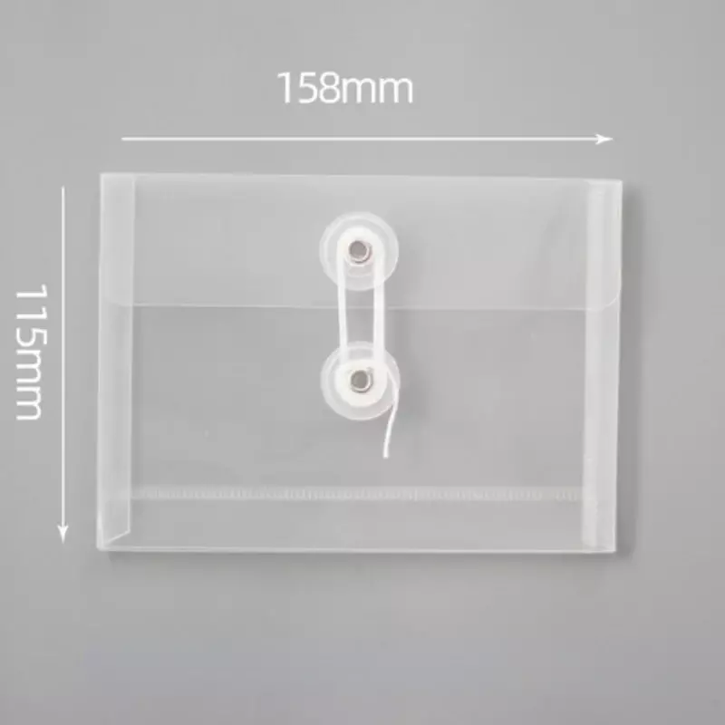 2pcs/lot A6 Transparent Winding File Folders Portable Card Note Sticker Storage Bag Horizontal Vertical Style Available