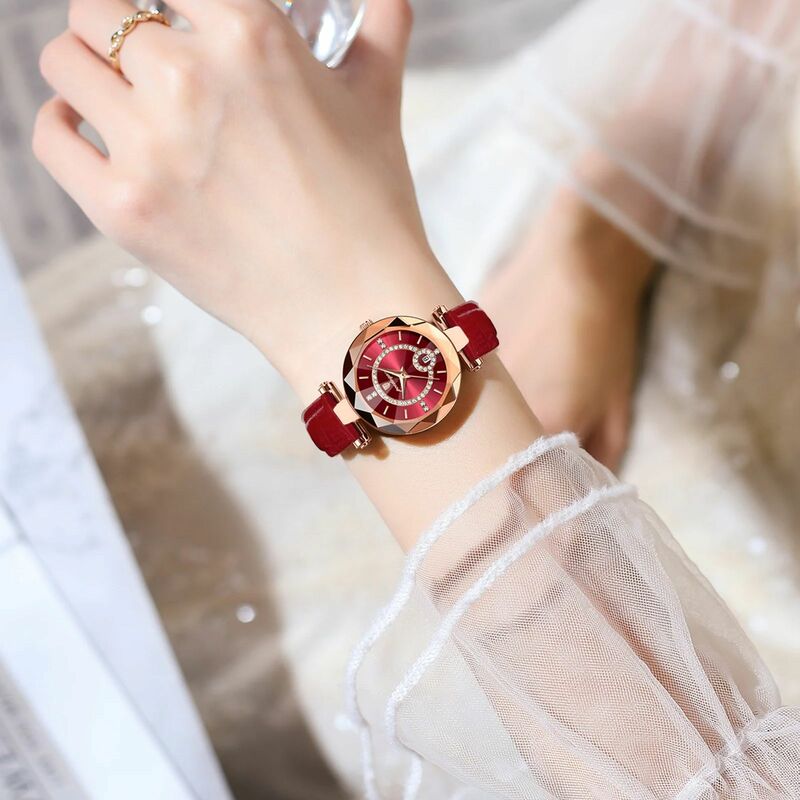 POEDAGAR luksusowy zegarek damski wysokiej jakości wodoodporny daktyl skórzany damski zegarek damski Dress Casual kwarcowy zegarek reloj + box