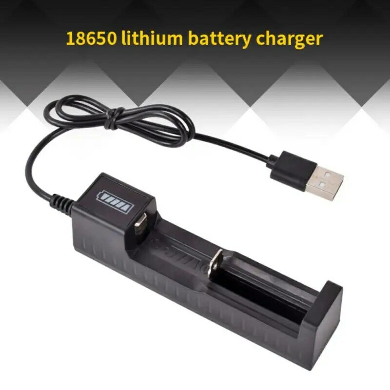 Carregador de Bateria Universal Smart USB, Baterias De Lítio Adaptador De Carregamento, Luz Indicadora, 1 Pc, 18650, 1 Pc, 2 Pcs, 3Pcs