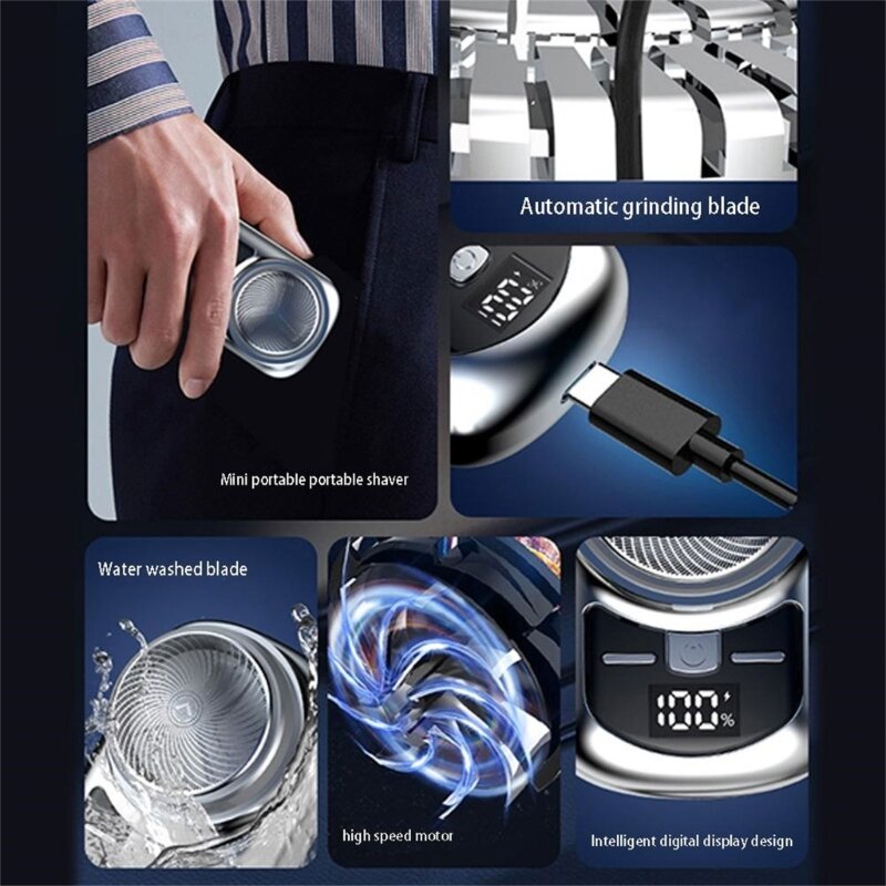 ماكينة حلاقة كهربائية قابلة للغسل ، شفرات حلاقة إلكترونية للرجال ، سكاكين حلاقة للوجه ، 517C