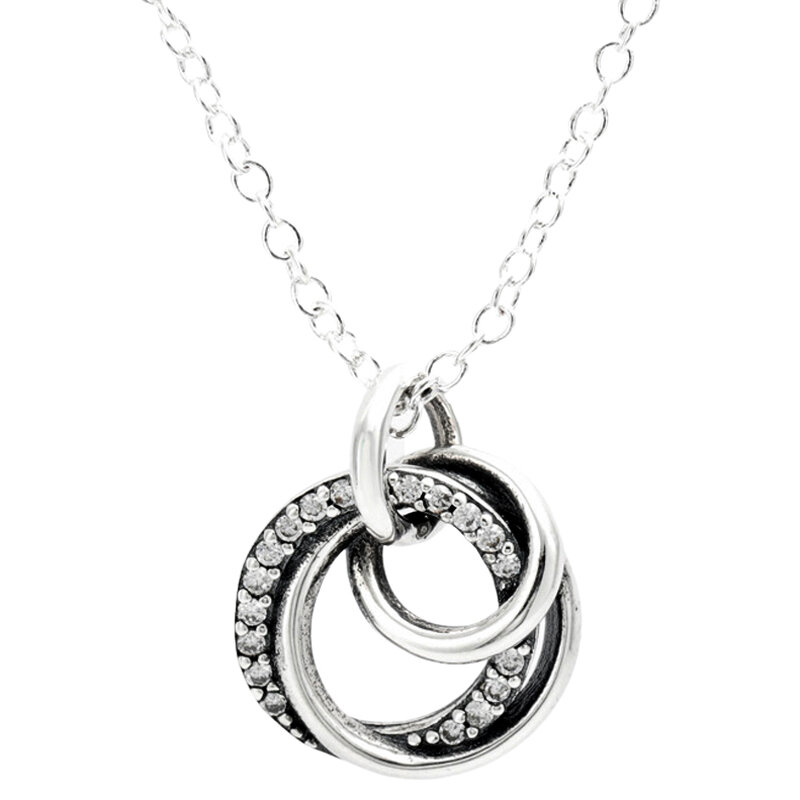 Collar de plata 925 con diseño de árbol de la vida para mujer, joyería con corazones radiantes, corazones circulares de Collier, elegante y atemporal, regalo artesanal