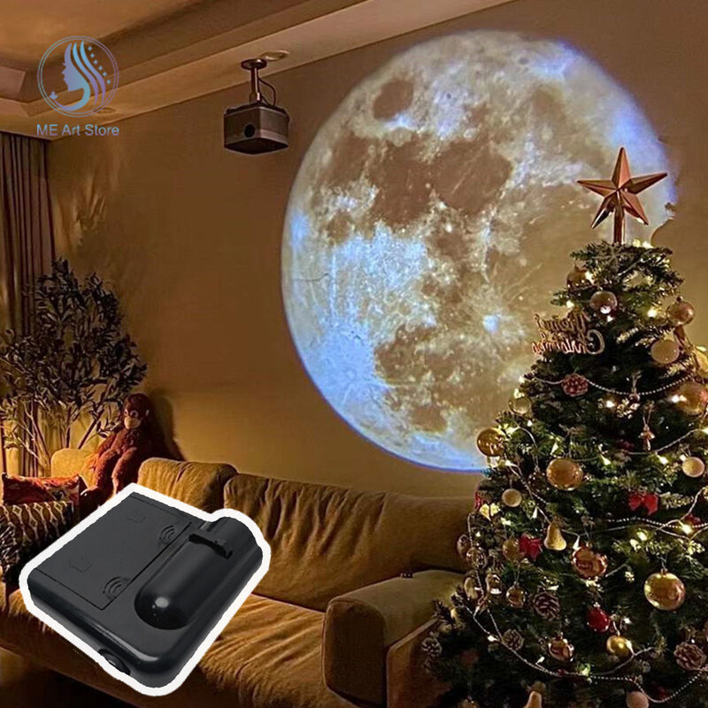 가정용 오로라 달 갤럭시 야간 조명 프로젝션 램프, 창의적인 배경 분위기 램프, 지구 프로젝터 사진 램프