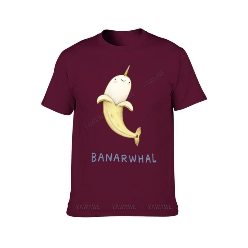 Camiseta negra de algodón para hombre, camisa de Banarwhal, divertida, personalizada