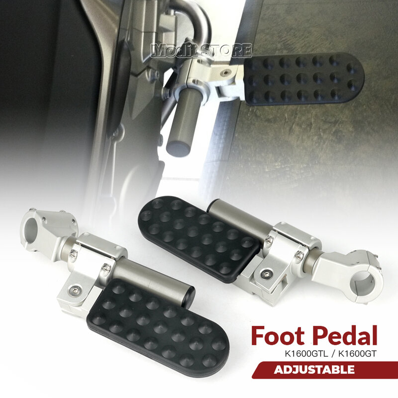 For BMW K1600GTL K1600GT K 1600 GT GTL 2010-2016 Motorcycle Adjustable Folding Foot Pegs Rest Pedal Set Footpeg Footrest Kit
