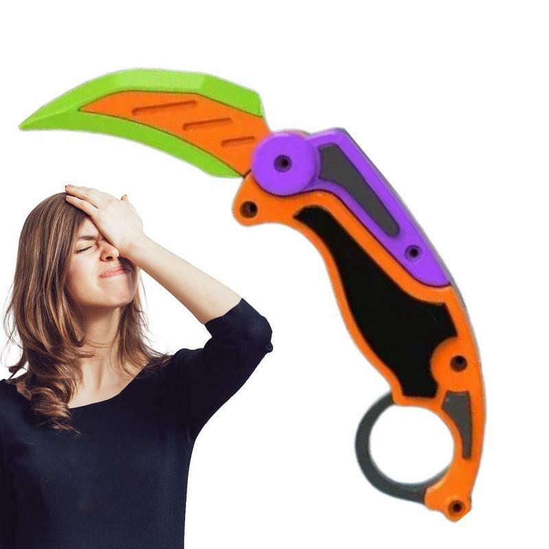 3D Printing Plastic Claw Knife Gravitys Knife Antistress Toy Children Decompressions Push Card Small Toy