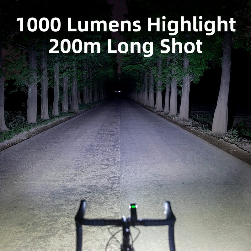 OFFBONDAGE Bicycle Light 1000Lumen Bike Headlight Power Bank Flashlight Handlebar USB Charging MTB Road Highlight