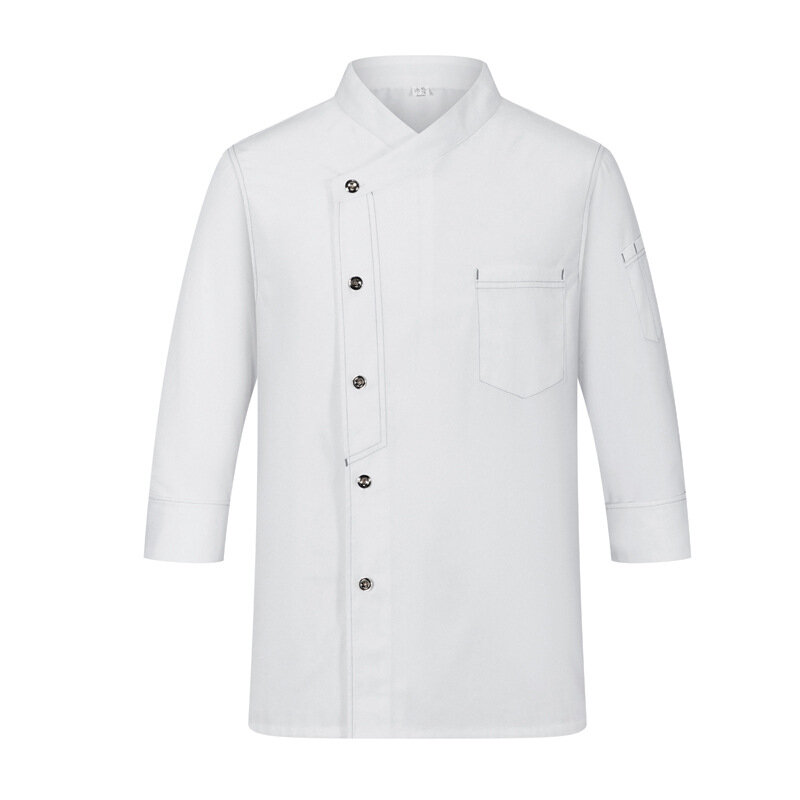 C151 одежда шеф-повара с длинным рукавом, Униформа, пальто шеф-повара для ресторана, кухни, рабочая куртка, шапочка, фартук, профессиональная униформа, комбинезоны, наряд