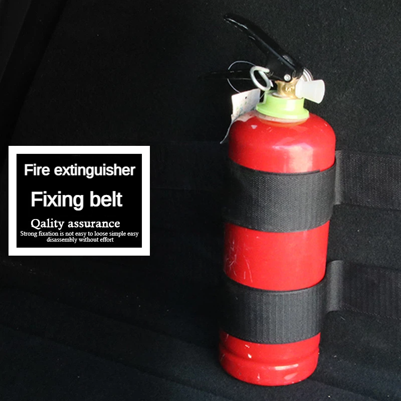 Cinturón de fijación para extintor de incendios de coche, soporte Universal para maletero, correa de fijación hacia abajo, tira de Velcro