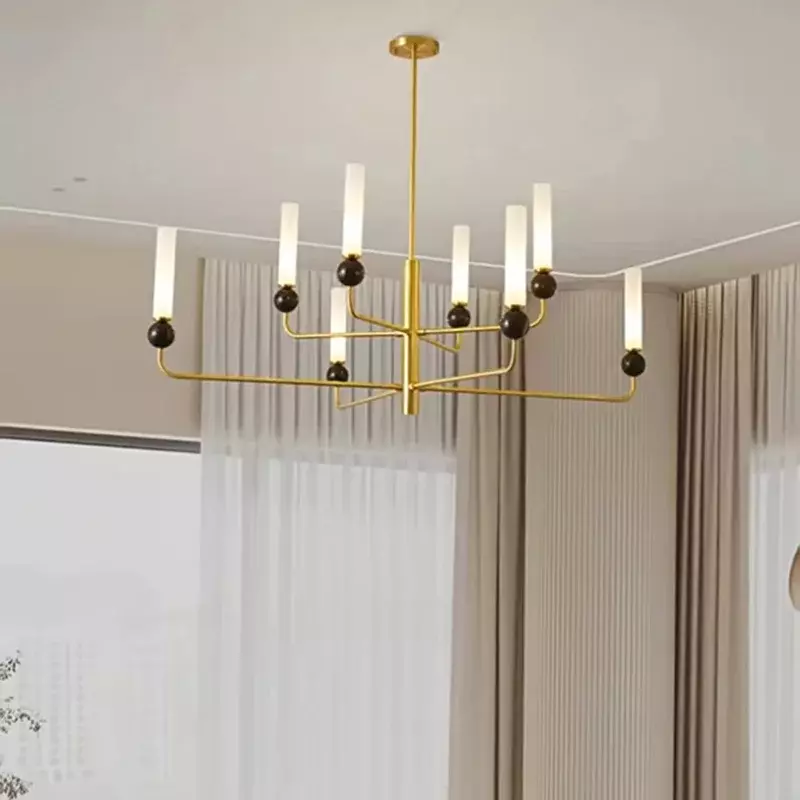 Designer Natural Marble Pendant Lights Copper For Dining Room Bedside Kitchen Foyer Lamp Dropshipping Cord Adjustable G9 Bulb