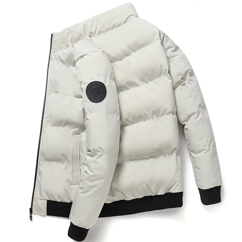 Jaqueta grossada impermeável masculina, casaco de Parka solto, monocromática, quente, casual, moda de rua, outono, inverno