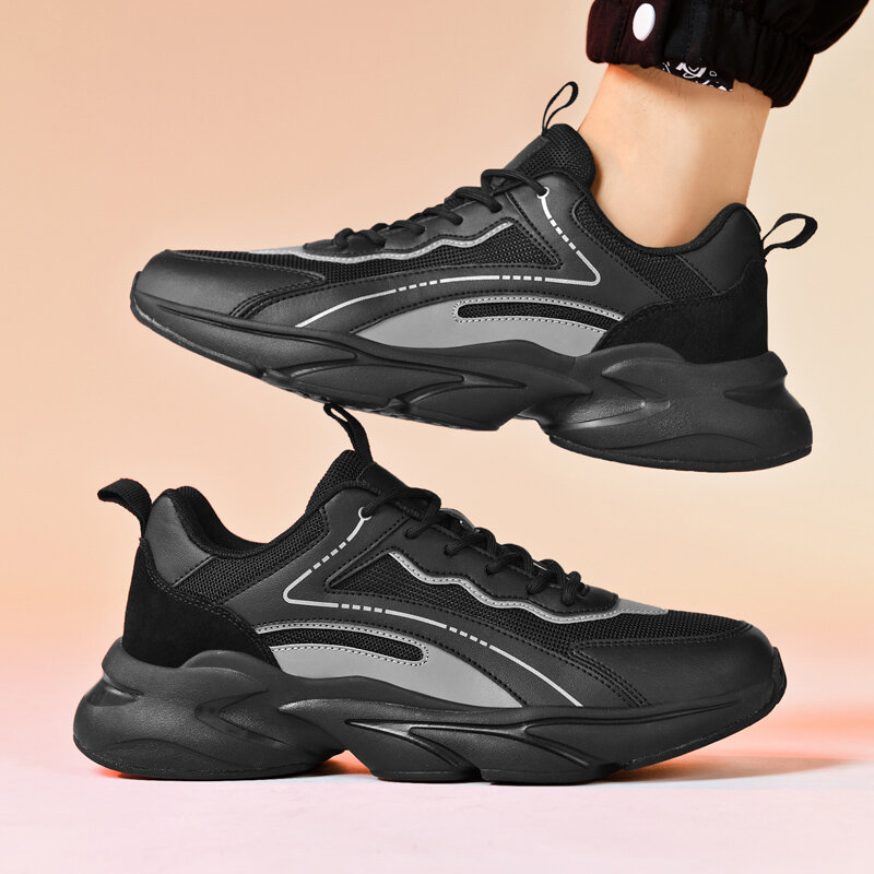 Wysokiej jakości męskie adidasy Platforn 2023 lato nowe oddychające siateczkowe buty do biegania dla mężczyzn buty do tenisa na co dzień