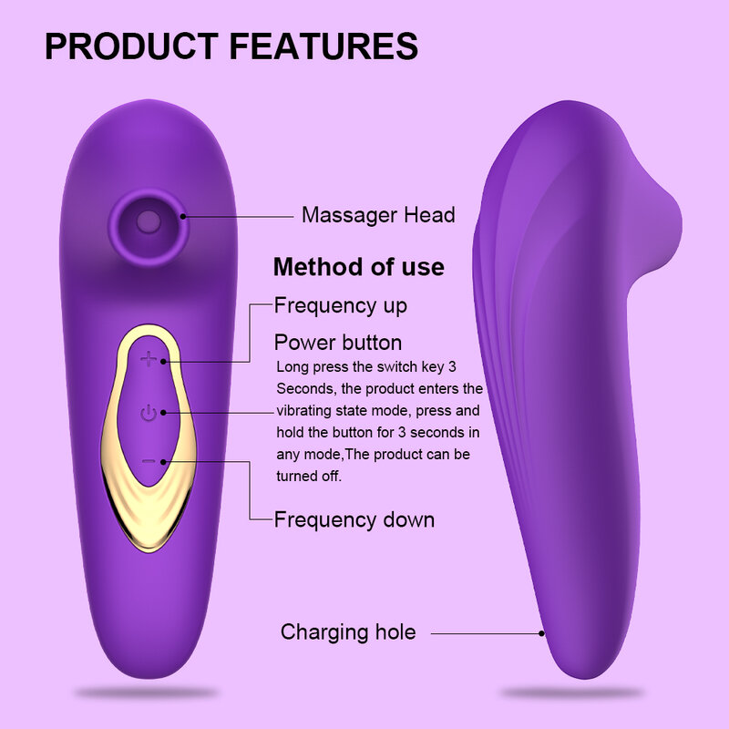 Vibrator Pengisap Klitoris Putting G Spot Mengisap Klitoris Stimulator Erotis Mainan Seks Masturbator Wanita untuk Wanita Dewasa 18