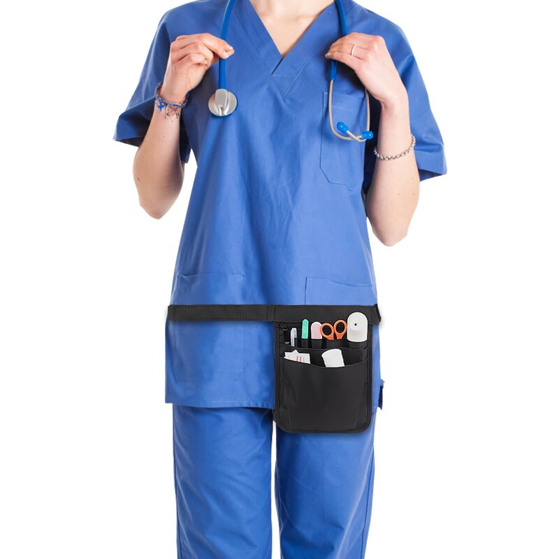 Nurse Fanny Pack Stethoscopes Durable Emergency Supplies Medical Gear Pocket Multiple Pockets Nurse Tool Waist Bag Vet 2002