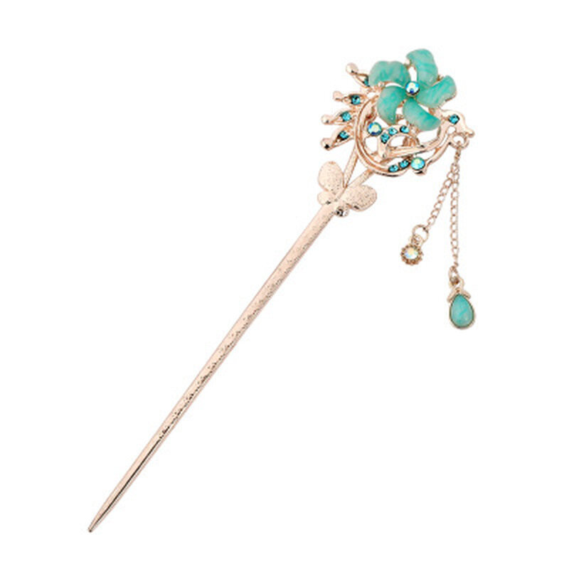 Hot Strass Blume Haar Stick für Frauen Vintage Kristall Haar Pins Schmuck mit Party Mädchen Mode Perle Blume Haarnadeln