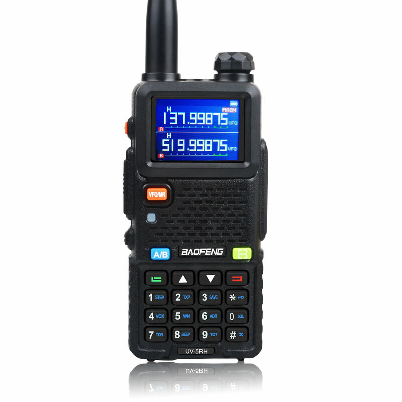 Baofeng UV-5RH 7W VHF UHF 136-174MHz 220-260MHz 400-520MHz 트라이 밴드, 999Ch 주파수 검색, 일기 예보 FM 워키토키